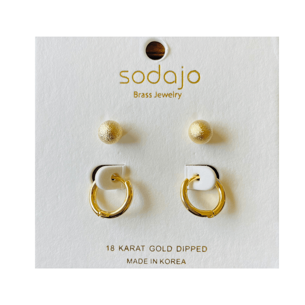 18 K Gold Plated Compelling Mini Earrings mambillia 