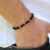 6mm Onyx Bracelet mambillia Blue Stone 