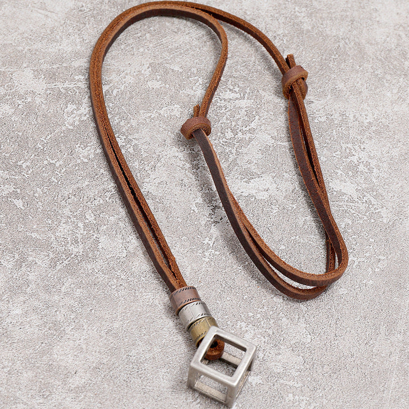 Adjustable Leather Necklace mambillia 