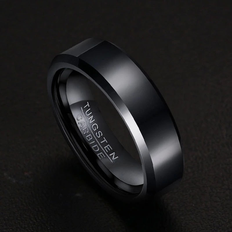 Black Tungsten Carbide Ring Rings mambillia 7 