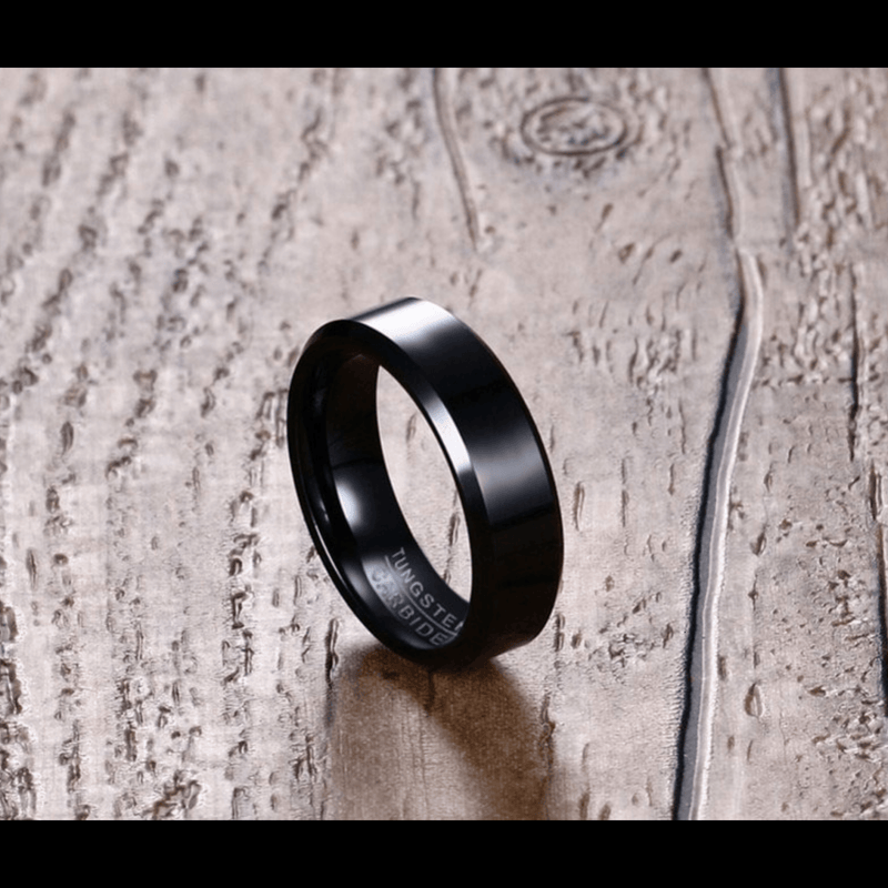 Black Tungsten Carbide Ring Rings mambillia 8 