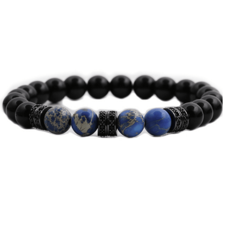 Blue Agate and Zirconium Bracelet mambillia 