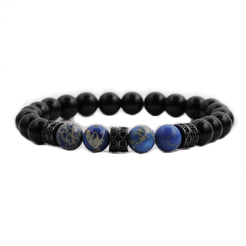 Blue Agate and Zirconium Bracelet mambillia 