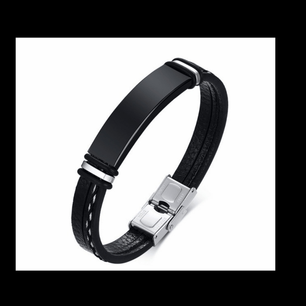 Bold Steel Bracelet mambillia Black 