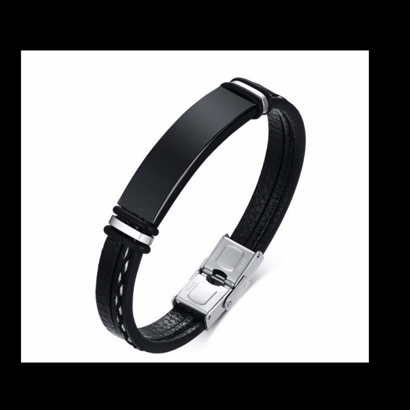 Bold Steel Bracelet mambillia Black 