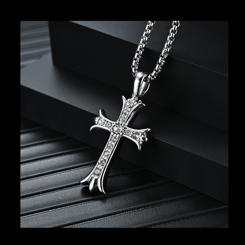 Cross Pendant Zirconium Necklace mambillia 