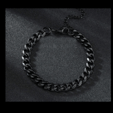 Cuban Link Large Bracelets mambillia 8inches Black 