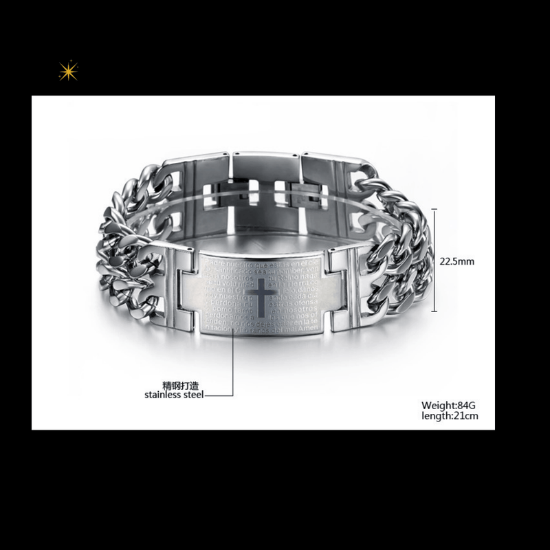 Double Chain Link Titanium Bracelet mambillia 