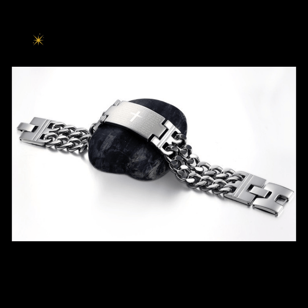 Double Chain Link Titanium Bracelet mambillia 