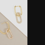 Triple Coated 18k Gold link Drop Earrings