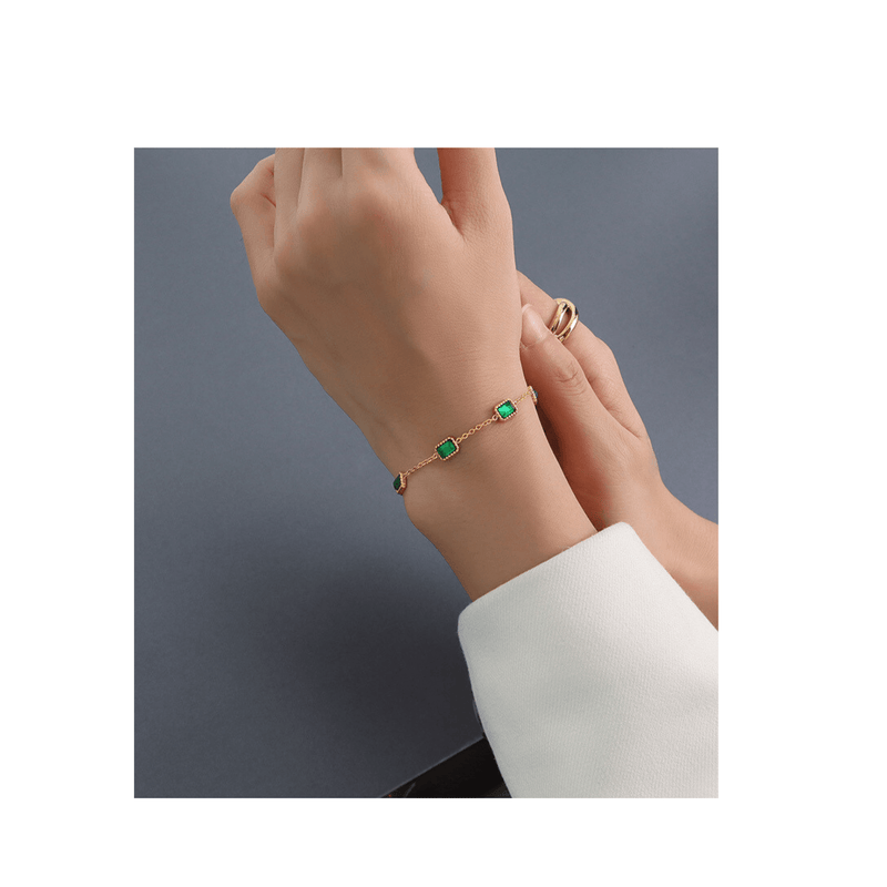 Emerald Titanium Steel Bracelet mambillia 