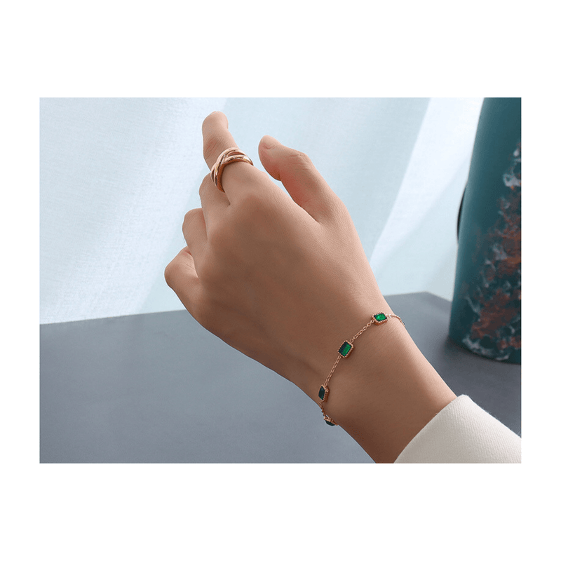 Emerald Titanium Steel Bracelet mambillia 