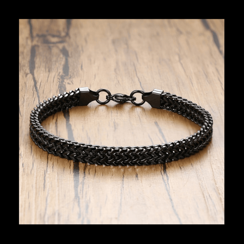 Foxtail Steel Bracelet mambillia 7.5inches Black 