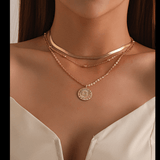 Gold Coin Necklace For Women mambillia 