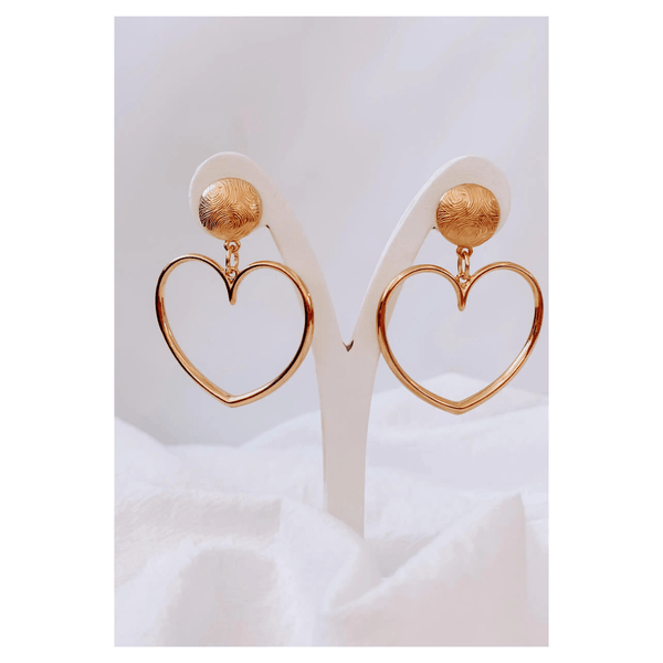 Gold Heart Earrings mambillia 