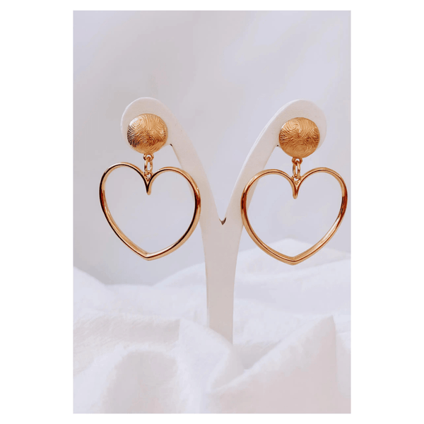 Gold Heart Earrings mambillia 