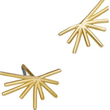 Gold plated asymmetrical star earrings mambillia 