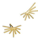 Gold plated asymmetrical star earrings mambillia 