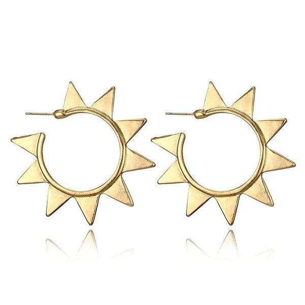 Gold plated punk fashion earrings mambillia 