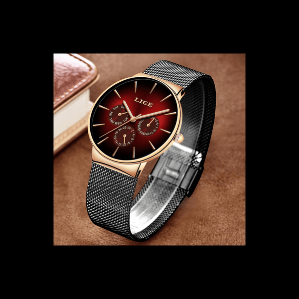 Lige Quartz Watch Watches mambillia Red 
