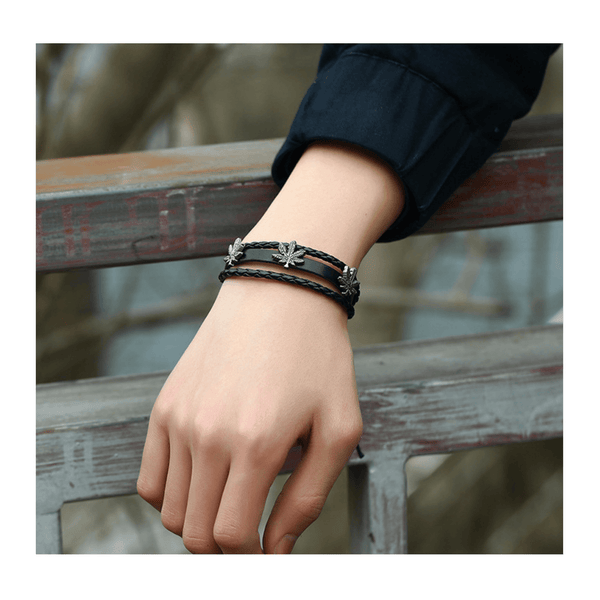 Maple Leaf Leather Bracelet mambillia 