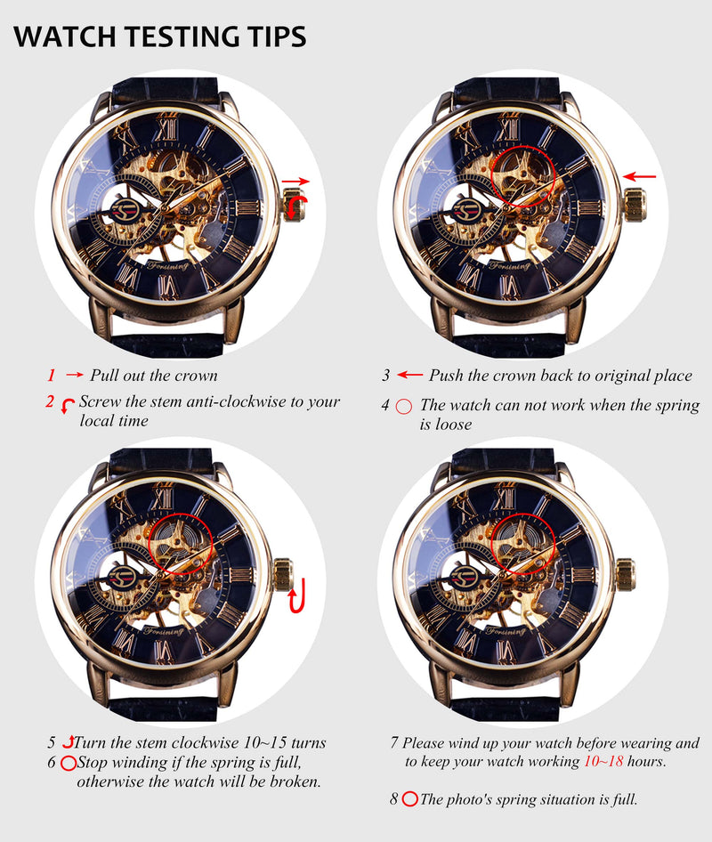 Mechanical Skeleton Watch Watches mambillia 