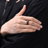 Men’s Black Stainless Steel 8MM Ring Rings mambillia 10.5 