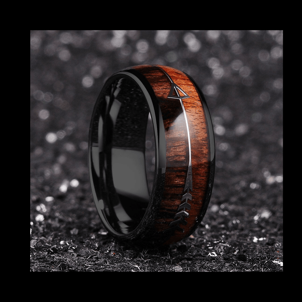 Men’s Black Stainless Steel 8MM Ring Rings mambillia 7 
