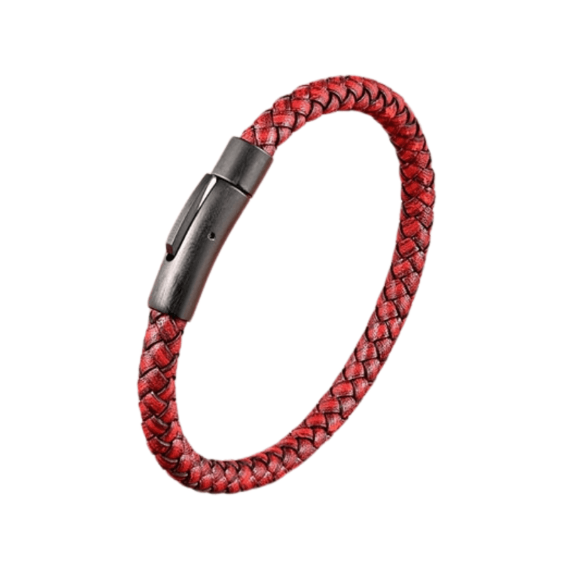 Men’s classic style bracelet mambillia 7.5inches Red 