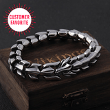 Men’s Snake Head Stainless Steel Punk Bracelet mambillia 8.5inches 