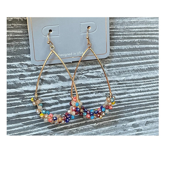 Metal Teardrop Earrings teardrop earrings mambillia Multicolored 