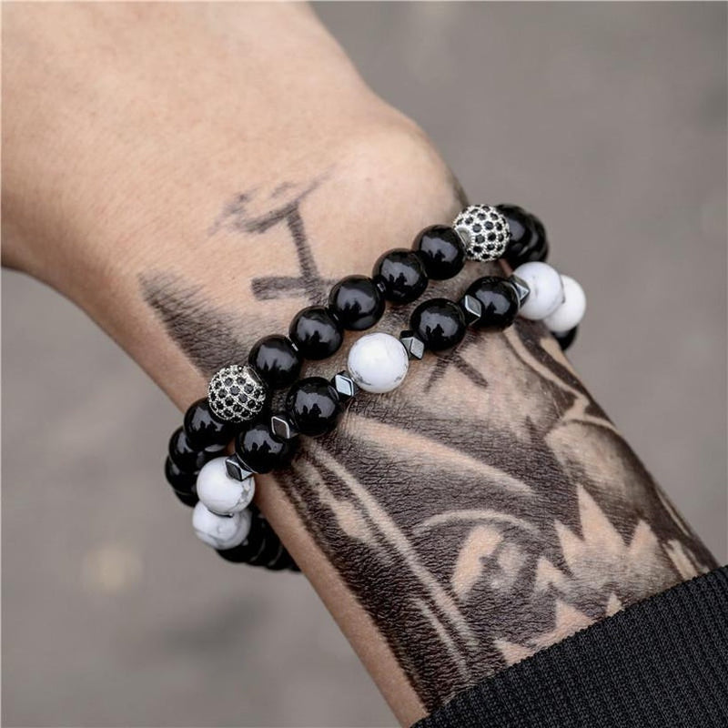 Metallic Onyx and Howlite Bracelets Bead bracelets mambillia 
