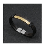 Minimalistic Brown Bracelet Bracelets mambillia Gold Bar 