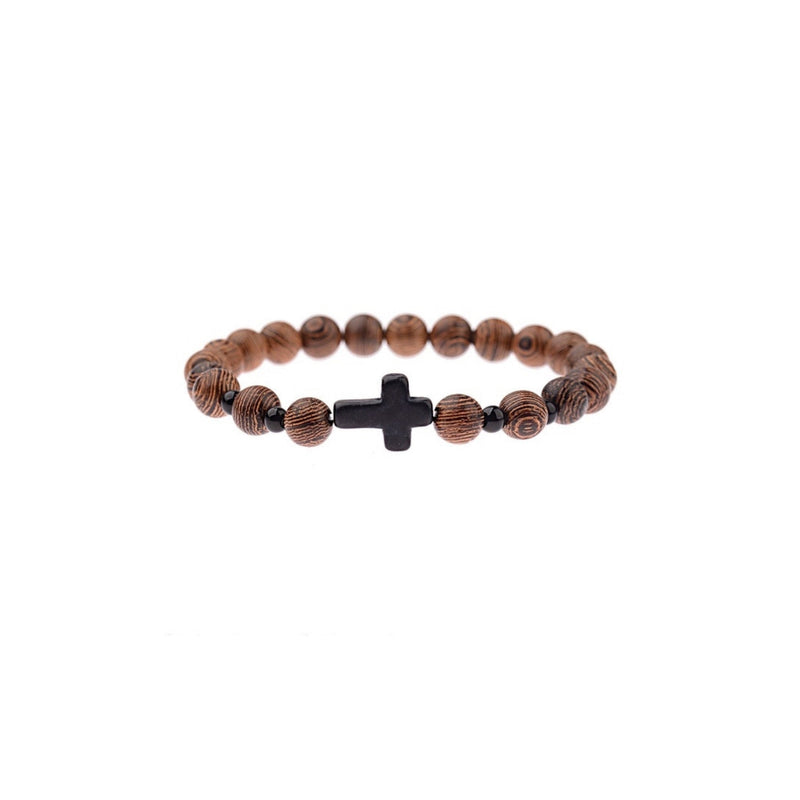 Natural wood cross bracelets mambillia 