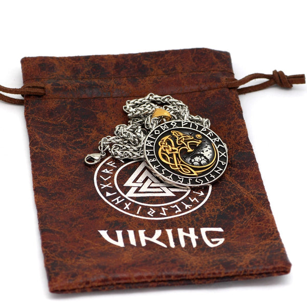 Nordic Viking Wolf Necklace Viking Necklace mambillia 
