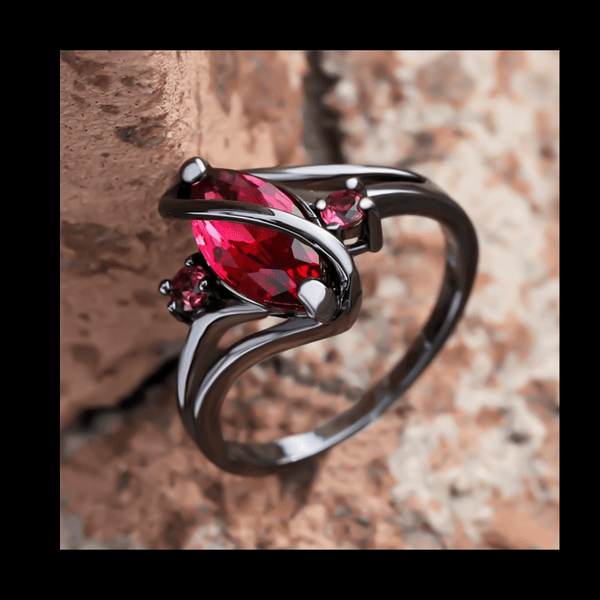 Red Crystal Ring for Women mambillia 6 