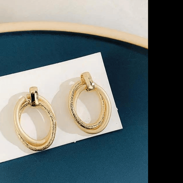 Retro Exaggerated Irregular Circular Geometric Earrings mambillia 