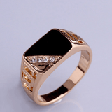 Rhinestone Black Enamel Ring mambillia 8 