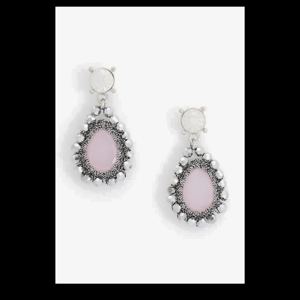 Sparkling Gemstone Earrings Earrings mambillia Pink 