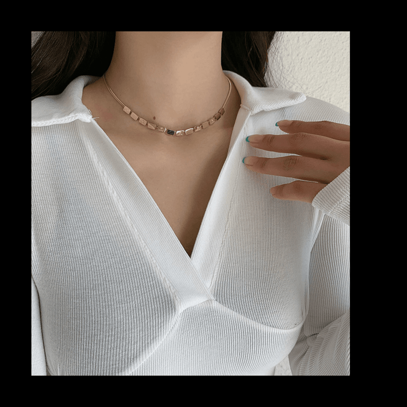 Square Bar Necklace mambillia 