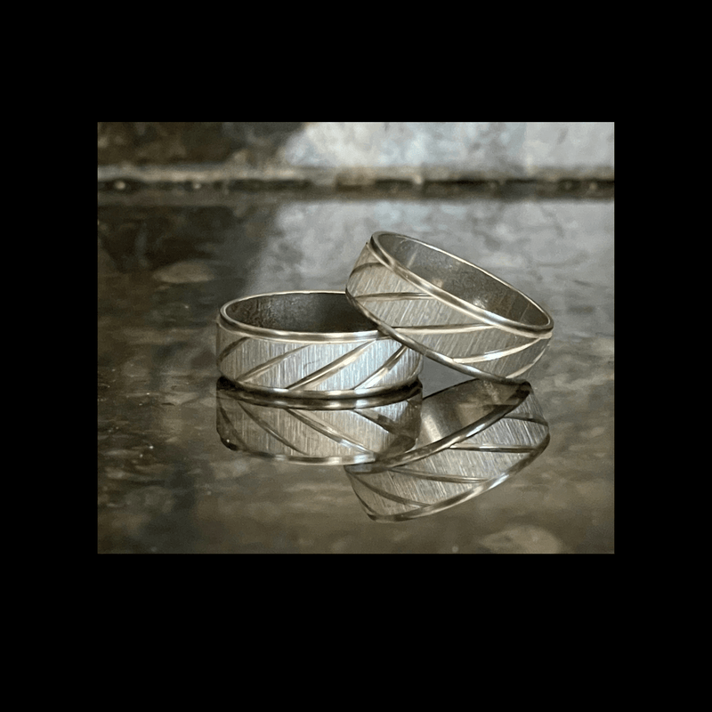 Stainless Steel Stripe Ring Men mambillia 