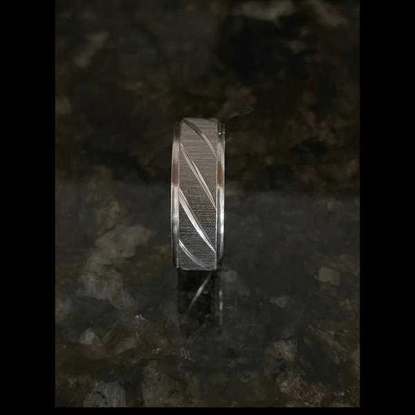 Stainless Steel Stripe Ring Men mambillia 