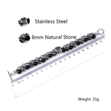 Stone Bead and Steel Bracelets mambillia 