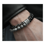 Stone Bead and Steel Bracelets mambillia 