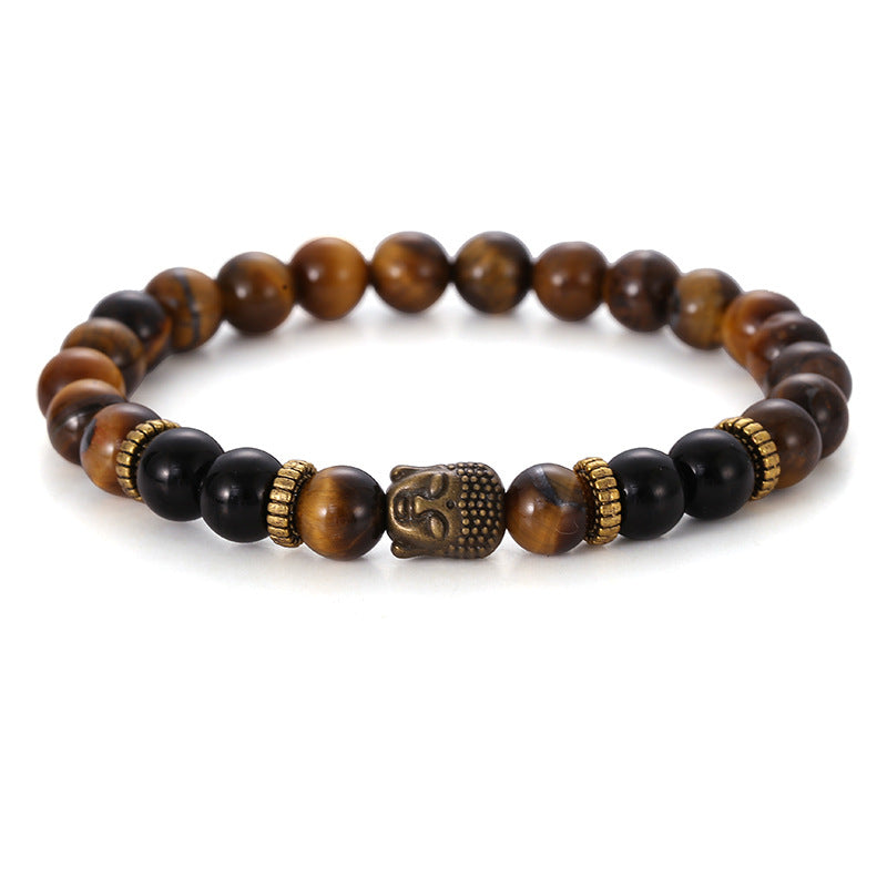 Tiger Eye Buddha Head Bracelet mambillia 