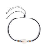 Turquoise Bead and Cowrie Choker Necklace Necklaces mambillia 