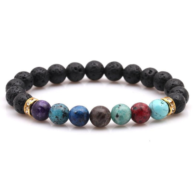 Volcanic Chakra Lava Bracelet mambillia 