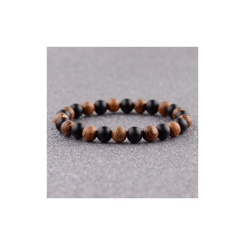 Wooden Bead Bracelets mambillia Black & Brown 